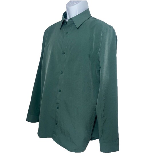 Lululemon Commission Shirt Teal Green Long Sleeve Button Up Stretch Men Large - Picture 1 of 12